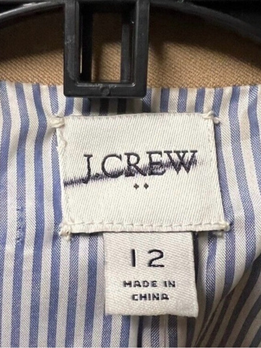 J.Crew Schoolboy Blazer Camel Tan Gold Crest Buttons NWT Size 12 - Picture 8 of 8